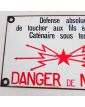 Plaque Émaillée Train SNCF Danger de Mort