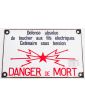 Plaque Émaillée Train SNCF Danger de Mort