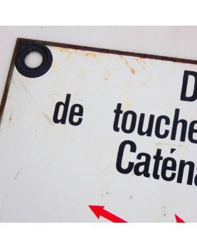 Plaque Émaillée Train SNCF Danger de Mort
