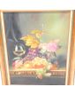 Large Oil on Canvas Still Life with Fruits Signed