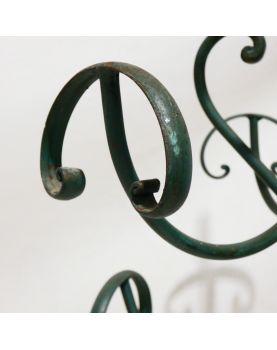 Green Wrought Iron Parrot
