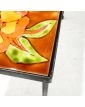 Small Ceramic Table with Floral Decor, 1960s