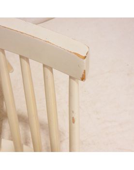 Série de 4 Chaises Patinée Blanche