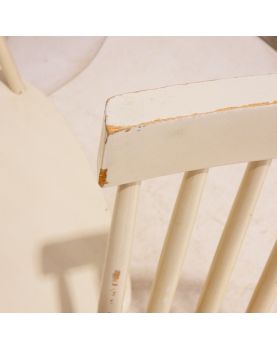 Set of 4 White Patina Chairs