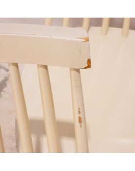 Set of 4 White Patina Chairs