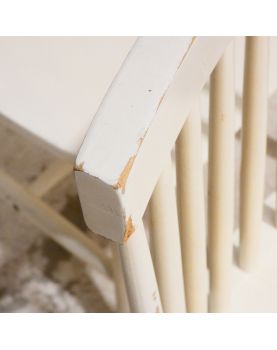 Set of 4 White Patina Chairs