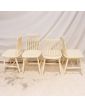 Set of 4 White Patina Chairs