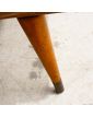 Fauteuil en Skaï Marron Pieds Compas
