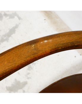 Paire de Fauteuils Bridge en Cuir Marron