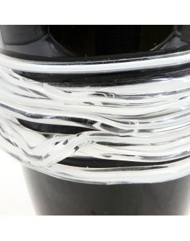 Vase en Verre Noir Attribué à MURANO
