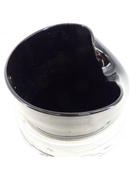 Black Glass Vase Attributed to MURANO