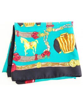 Foulard en Soie Motifs Cavaliers par Pierre BALMAINS