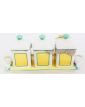 Set of 3 VILLEROY ET BOCH Twist Alea Spice Jars with Tray