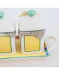 Série de 3 Pots à Epices VILLEROY ET BOCH Twist Alea avec Plateau