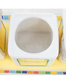 Série de 3 Pots à Epices VILLEROY ET BOCH Twist Alea avec Plateau