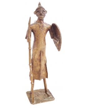 Small Subject African Warrior in Bronze