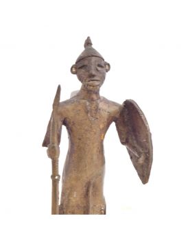 Small Subject African Warrior in Bronze