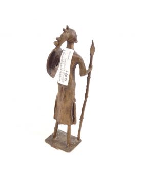 Small Subject African Warrior in Bronze