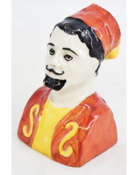 Petite Tirelire Zouave en Porcelaine Polychrome