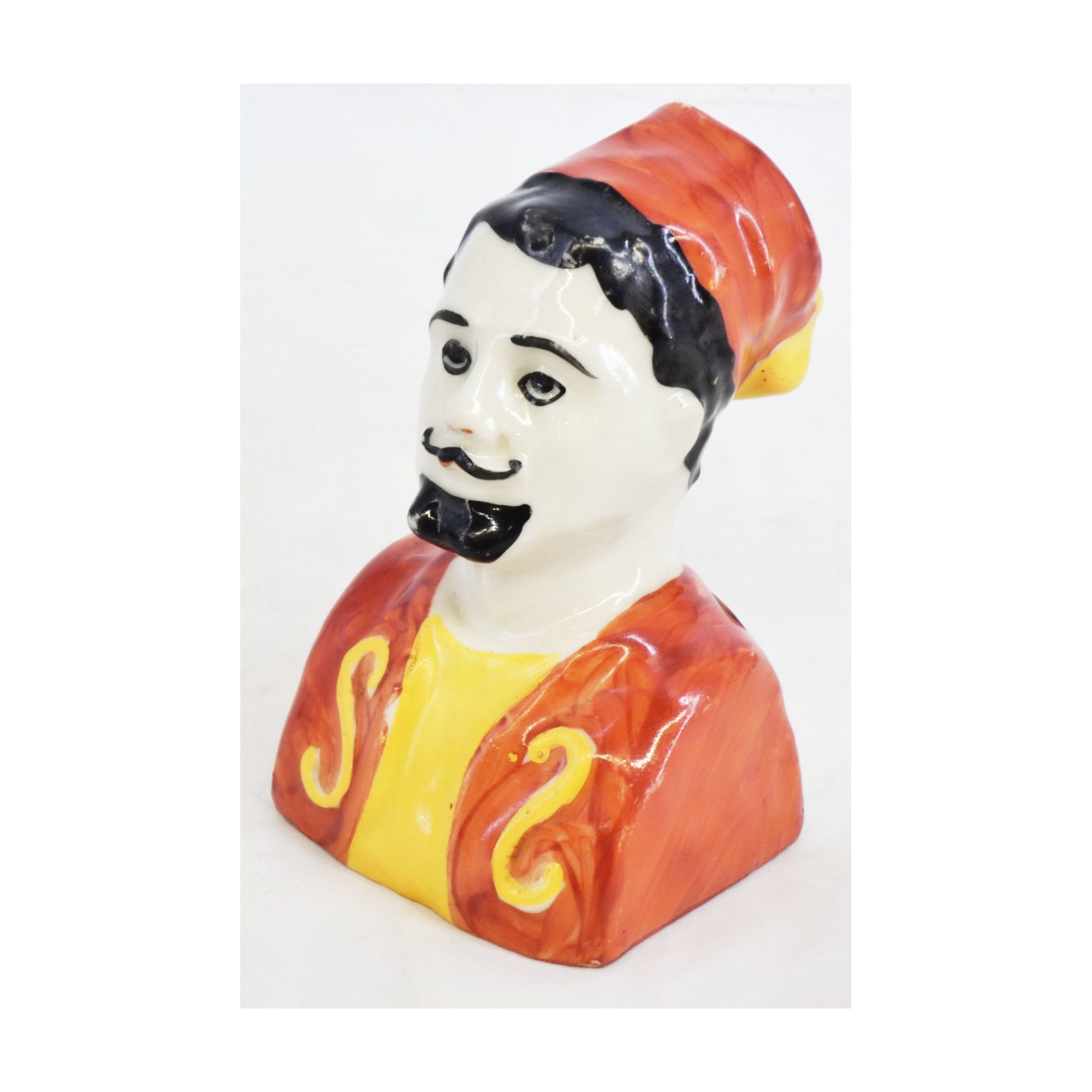 Petite Tirelire Zouave en Porcelaine Polychrome Petite Tirelire Zouave en Porcelaine Polychrome