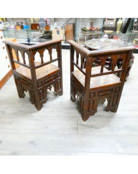 Paire de Chaises d’Angles Orientales