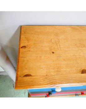 Commode Relookée avec 5 Tiroirs Colorés