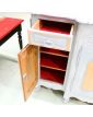 Enfilade Relookée Patinée Grise et Brut avec Clé