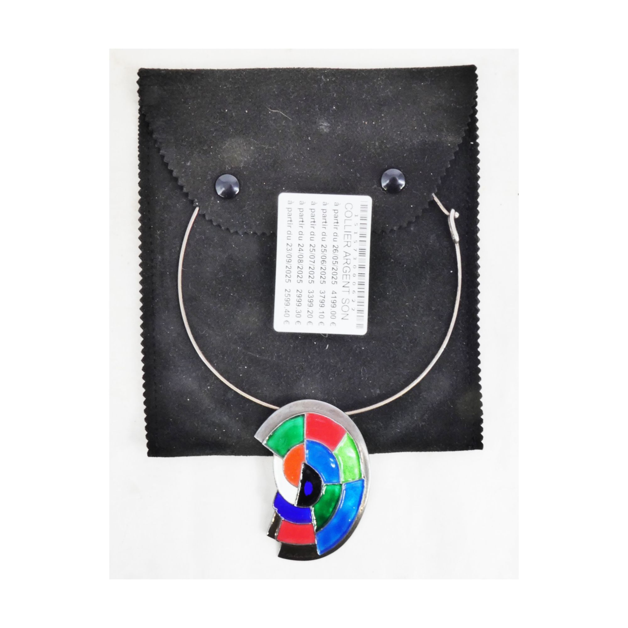 Collier en Argent Signé Sonia DELAUNAY Édition ARTCURIAL Collier en Argent Signé Sonia DELAUNAY Édition ARTCURIAL