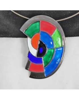 Silver Necklace Signed Sonia DELAUNAY ARTCURIAL Edition