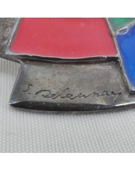 Silver Necklace Signed Sonia DELAUNAY ARTCURIAL Edition
