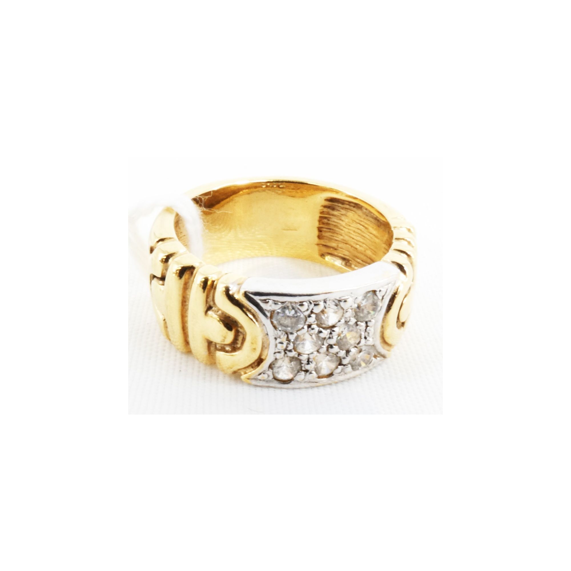 Gold ring 18k and Strass Gold ring 18k and Strass