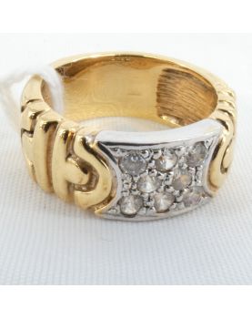Bague Or 18k et Strass