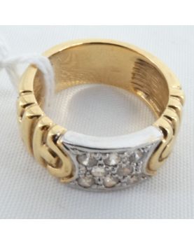 Gold ring 18k and Strass