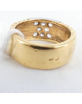 Gold ring 18k and Strass