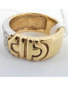 Gold ring 18k and Strass
