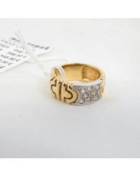 Gold ring 18k and Strass
