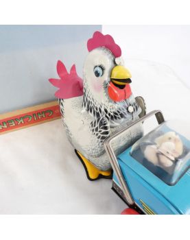 Game Hen & Chickens in his Box