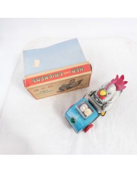 Game Hen & Chickens in his Box