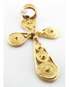 Croix Filigranée 18k Testée Sans Poinçon 3.28 Grammes