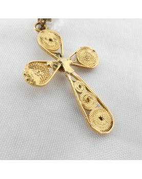 Croix Filigranée 18k Testée Sans Poinçon 3.28 Grammes