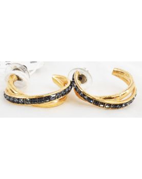 Paire de Boucles d’Oreilles Dorée Swarovski 