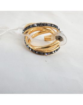 Pair of Gold Earrings Swarovski