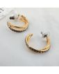 Pair of Gold Earrings Swarovski