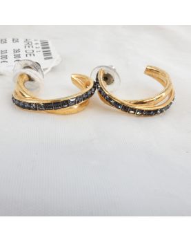 Pair of Gold Earrings Swarovski