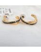 Pair of Gold Earrings Swarovski