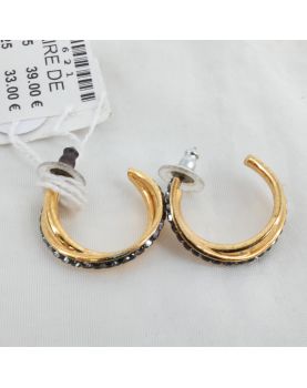 Pair of Gold Earrings Swarovski