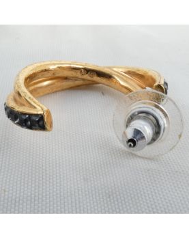 Pair of Gold Earrings Swarovski