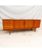 French Scandinavian Style Sideboard 3 Doors 1 Drawer and 1 Flap in Trompe l'Oeil in the Style of Johannes ANDERSEN