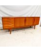 French Scandinavian Style Sideboard 3 Doors 1 Drawer and 1 Flap in Trompe l'Oeil in the Style of Johannes ANDERSEN