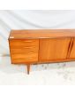 French Scandinavian Style Sideboard 3 Doors 1 Drawer and 1 Flap in Trompe l'Oeil in the Style of Johannes ANDERSEN